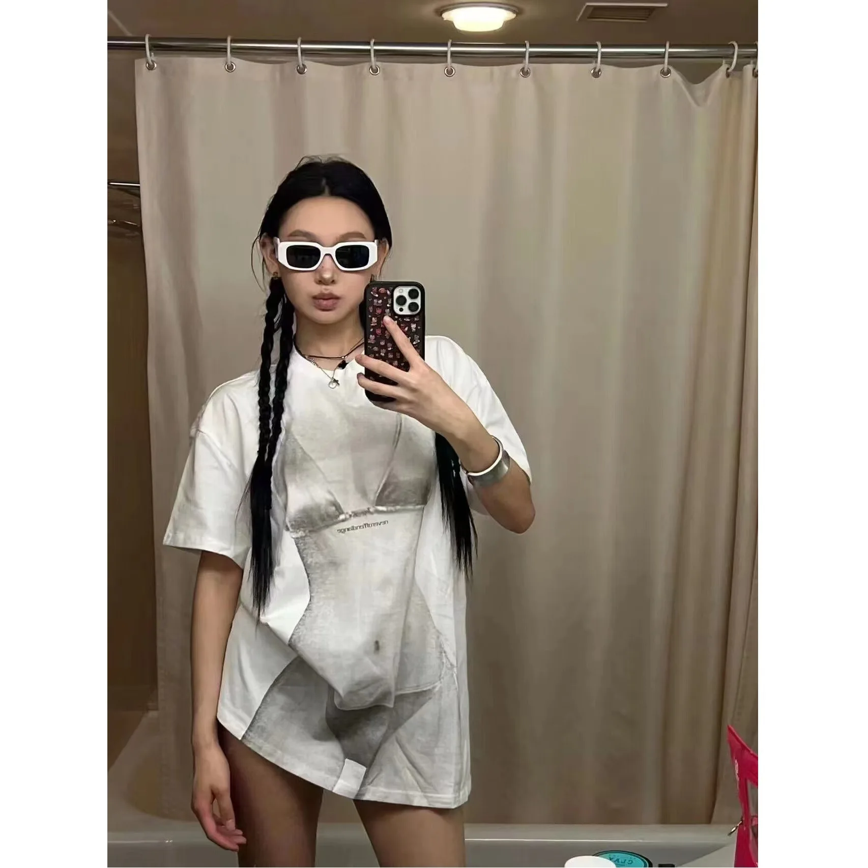 Women's Body Print T-Shirt, Cartoon Print Summer Tees, Casual Style 2025,Short Sleeve Tops Woman
Women's Body Print T-Shirt, Cartoon Print Summer Tees, Casual Style 2025,Short Sleeve Tops Woman