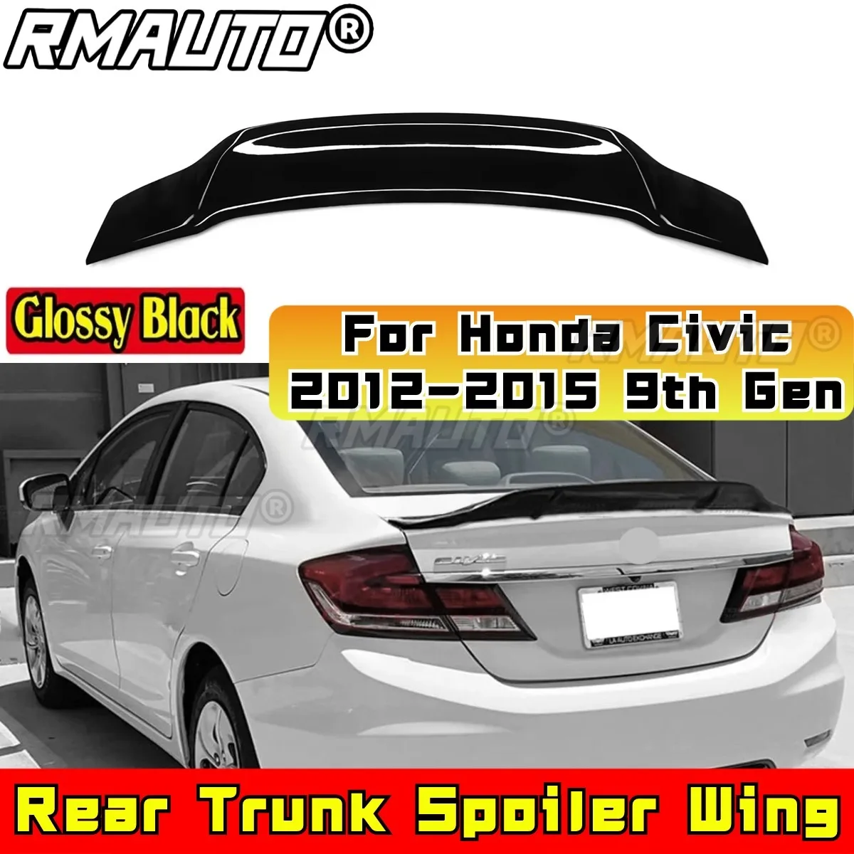 For Honda Civic 2012-2015 9th Gen Rear Trunk Spoiler Rear Trunk Spoiler Wing Rear Roof Wing Body Kit Car Accessories
For Honda Civic 2012-2015 9th Gen Rear Trunk Spoiler Rear Trunk Spoiler Wing Rear Roof Wing Body Kit Car Accessories