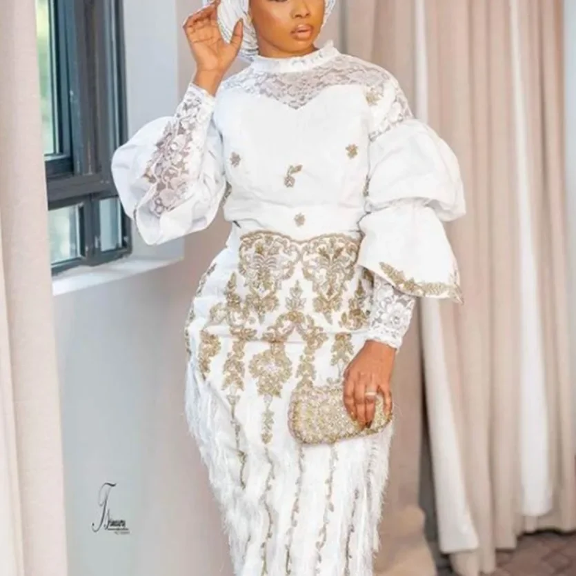 African Wedding Party Clothes for Women Autumn Elegant African Long Sleeve O-neck 2 Piece Top Long Pants Matching Sets Outfits
African Wedding Party Clothes for Women Autumn Elegant African Long Sleeve O-neck 2 Piece Top Long Pants Matching Sets Outfits