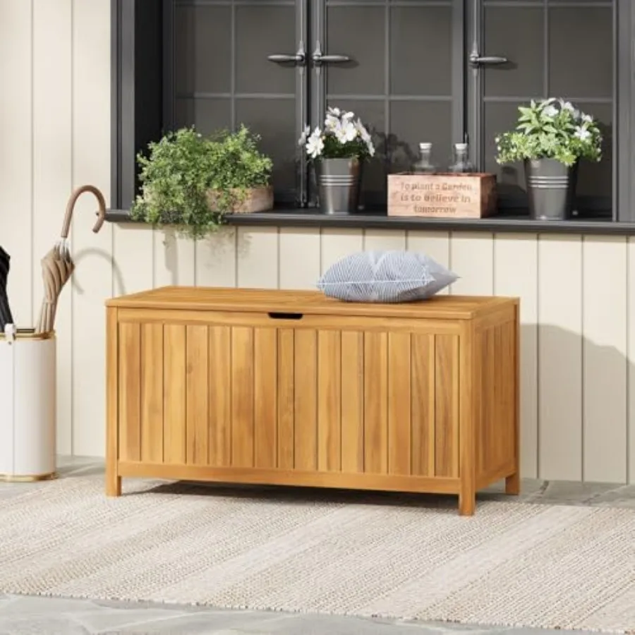 Patio Acacia Wood 100 Gallon Large Outdoor Storage Box, Functionality Deck Box-Organization for Patio Furniture, Outdoor Cushio
Patio Acacia Wood 100 Gallon Large Outdoor Storage Box, Functionality Deck Box-Organization for Patio Furniture, Outdoor Cushio