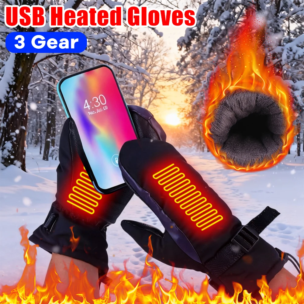 Winter Warm USB Heating Gloves Electric Heated Gloves for Men Women Rechargeable Snowboarding Cycling Motorcycle Skiing Mittens
Winter Warm USB Heating Gloves Electric Heated Gloves for Men Women Rechargeable Snowboarding Cycling Motorcycle Skiing Mittens