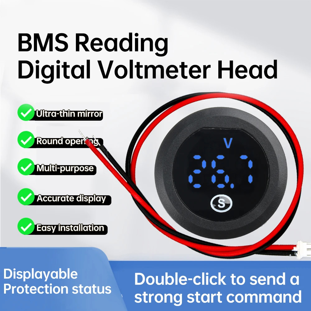 DC 12-60V Battery Meter Round 2-wire Multifunction LED Digital DC Voltage Indicator BMS Data Universal Monitor Voltage Tester
DC 12-60V Battery Meter Round 2-wire Multifunction LED Digital DC Voltage Indicator BMS Data Universal Monitor Voltage Tester