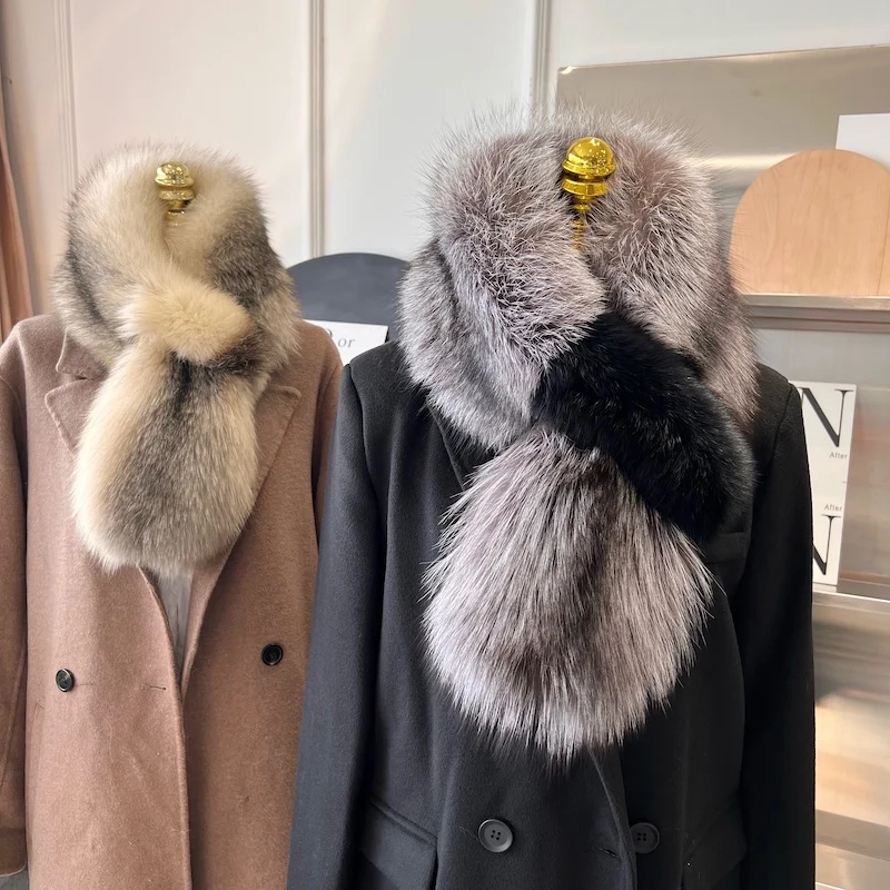 New Women Real Fox Fur Scarf Style Lady Warm Soft Real Rabbit Fur Shawl Wrap Natural Fox Fur Neckerchief Scarves
New Women Real Fox Fur Scarf Style Lady Warm Soft Real Rabbit Fur Shawl Wrap Natural Fox Fur Neckerchief Scarves