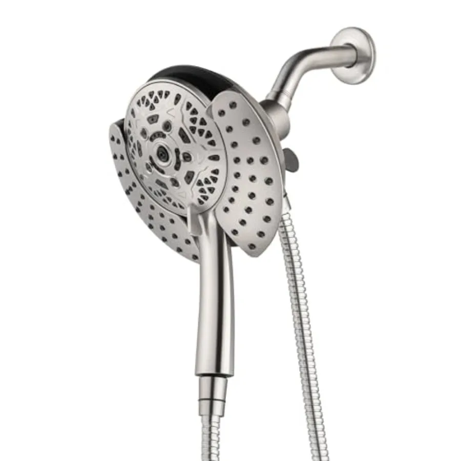 2.5GPM Shower Heads with Handheld Spray Combo: 7.2" Rainfall Shower Head and Hand Held Shower Head 2-IN-1 Shower Head with 60"
2.5GPM Shower Heads with Handheld Spray Combo: 7.2" Rainfall Shower Head and Hand Held Shower Head 2-IN-1 Shower Head with 60"