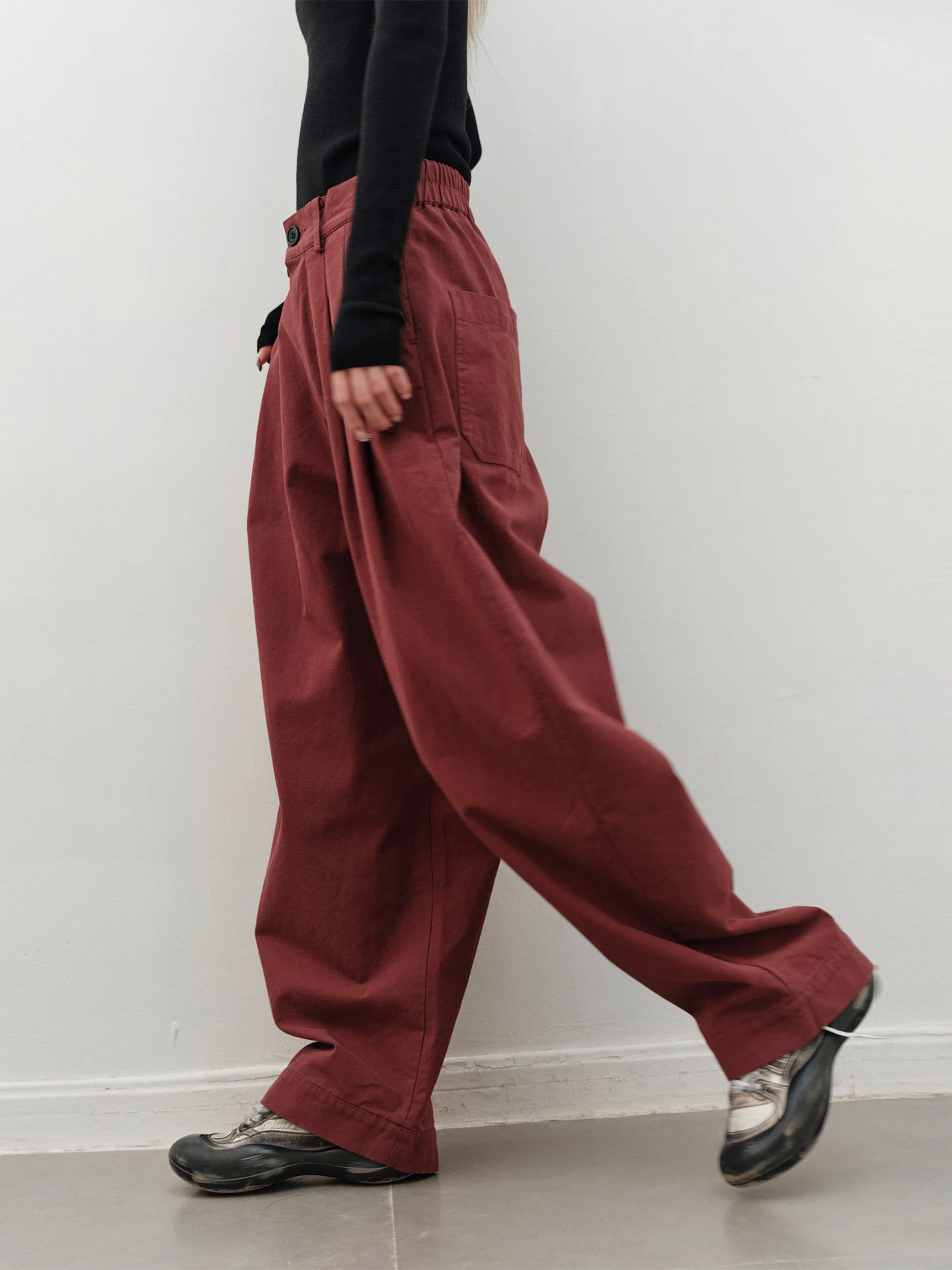 High Waist Wide Leg Casual Pants Women's Suit Half Elastic Waist High Density Linen Cotton Spring 2026 New Arrival
High Waist Wide Leg Casual Pants Women's Suit Half Elastic Waist High Density Linen Cotton Spring 2026 New Arrival