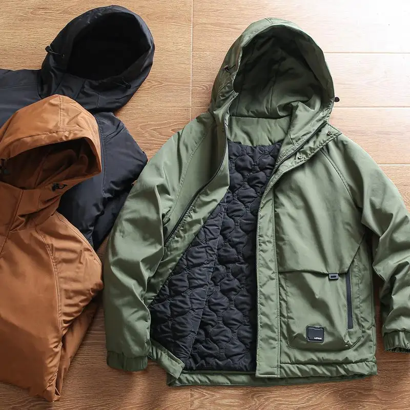 Мужская зимняя теплая легкая куртка с капюшоном, ветрозащитная, водонепроницаемая, утепленная хлопком, для активного отдыха и повседневной носки, модная, для работы и досуга
Мужская зимняя теплая легкая куртка с капюшоном, ветрозащитная, водонепроницаемая, утепленная хлопком, для активного отдыха и повседневной носки, модная, для работы и досуга