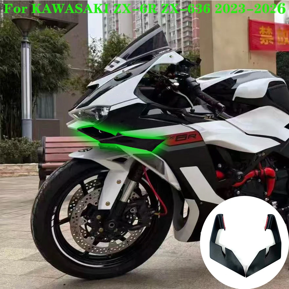 For Kawasaki ZX6R zx6r ZX-6R 636 2023-2026 Motorcycle Side Winglet Front Spoiler Wing Fairing Fixed Lower lip Wing Aerodynamic
For Kawasaki ZX6R zx6r ZX-6R 636 2023-2026 Motorcycle Side Winglet Front Spoiler Wing Fairing Fixed Lower lip Wing Aerodynamic