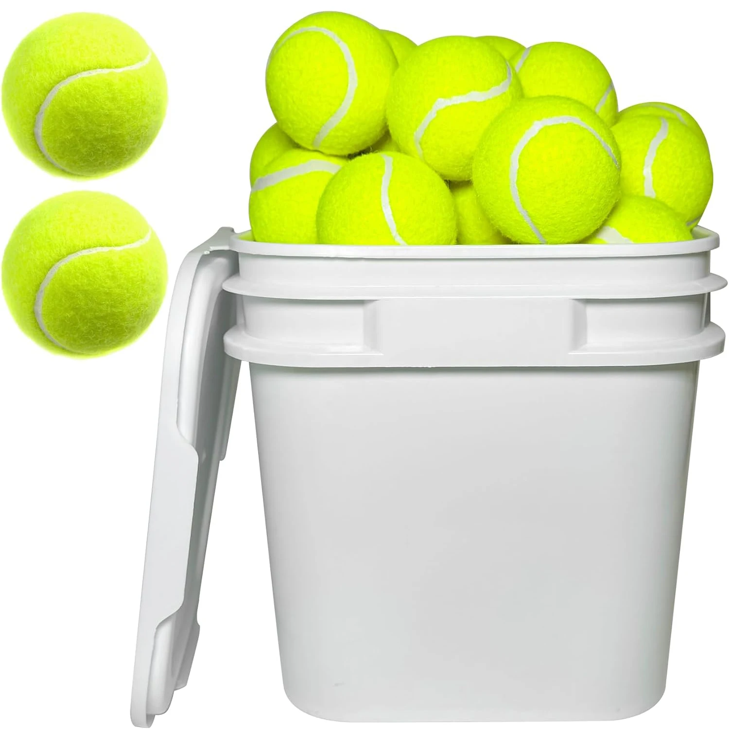 Bucket of Tennis Balls 38 Pack - Bulk Practice Balls for Tennis Training, Pet Toys, Coach, Indoor & Outdoor Play
Bucket of Tennis Balls 38 Pack - Bulk Practice Balls for Tennis Training, Pet Toys, Coach, Indoor & Outdoor Play