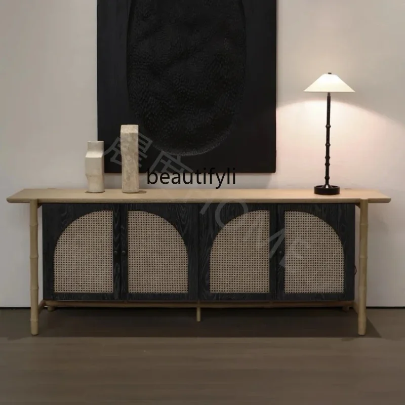 Creative rattan TV cabinet B & B retro entrance cabinet color matching design rattan art dining side cabinet
Creative rattan TV cabinet B & B retro entrance cabinet color matching design rattan art dining side cabinet