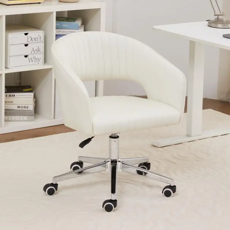 Simple Nordic Office Chair Wheels Modern White Armchair Relaxing Office Chair Study Comfortable Cadeira De Escritorio Furniture 
Simple Nordic Office Chair Wheels Modern White Armchair Relaxing Office Chair Study Comfortable Cadeira De Escritorio Furniture