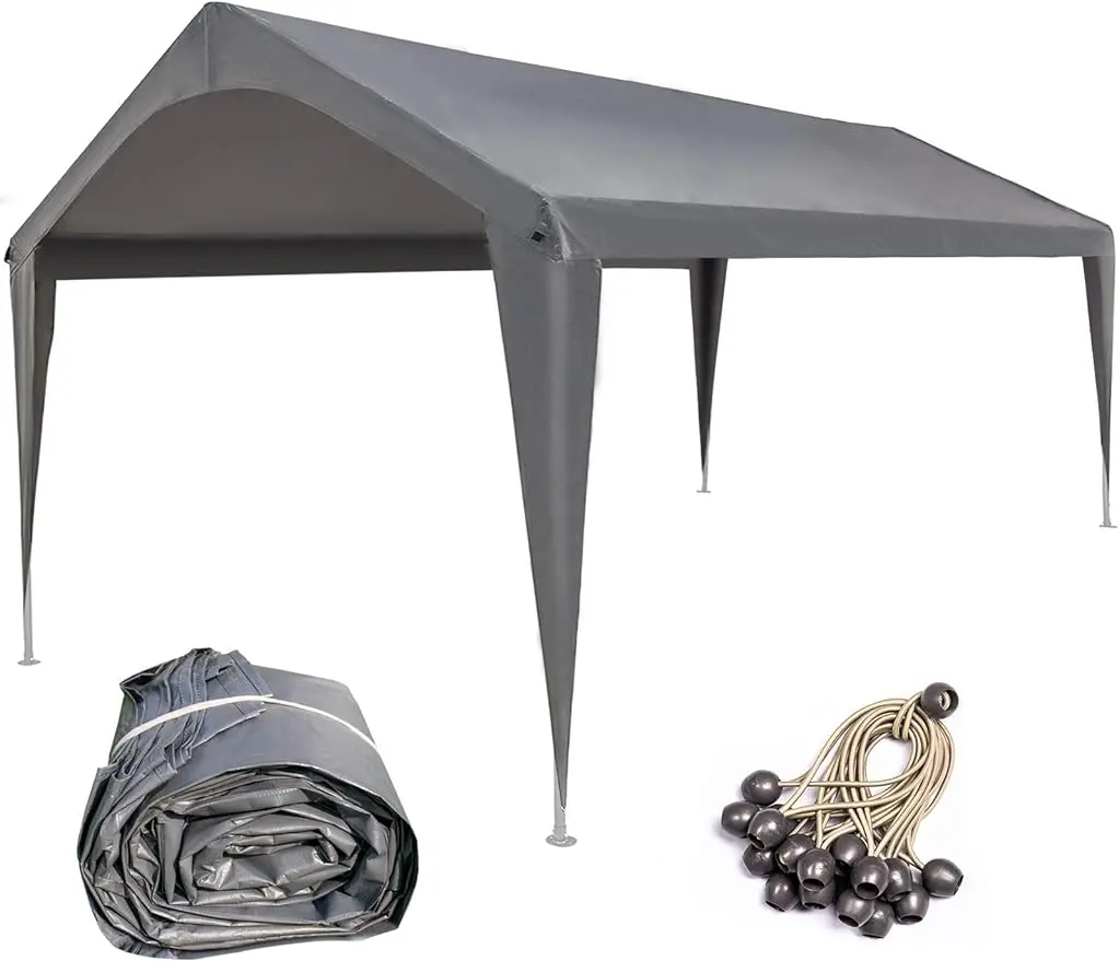 10x20 Feet Carport Replacement Top Canopy Cover with Fabric Pole Skirts and Accessories for Car Garage Shelter Tent Dark Grey
10x20 Feet Carport Replacement Top Canopy Cover with Fabric Pole Skirts and Accessories for Car Garage Shelter Tent Dark Grey