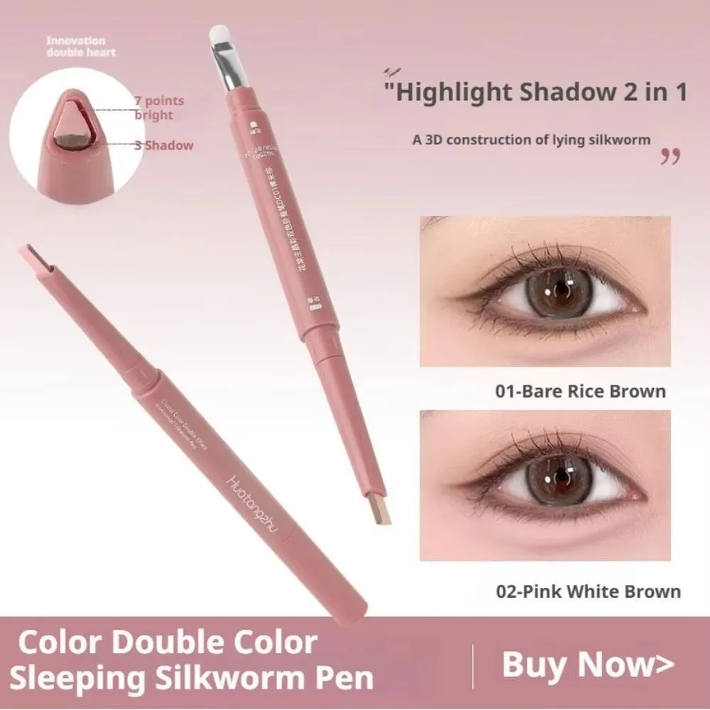 Double Ended Lying Silkworm Pencil Eye Makeup Tool with Brush Highlighter Makeup Pen Mulitfuntional Eye Brightener Makeup Stick
Double Ended Lying Silkworm Pencil Eye Makeup Tool with Brush Highlighter Makeup Pen Mulitfuntional Eye Brightener Makeup Stick