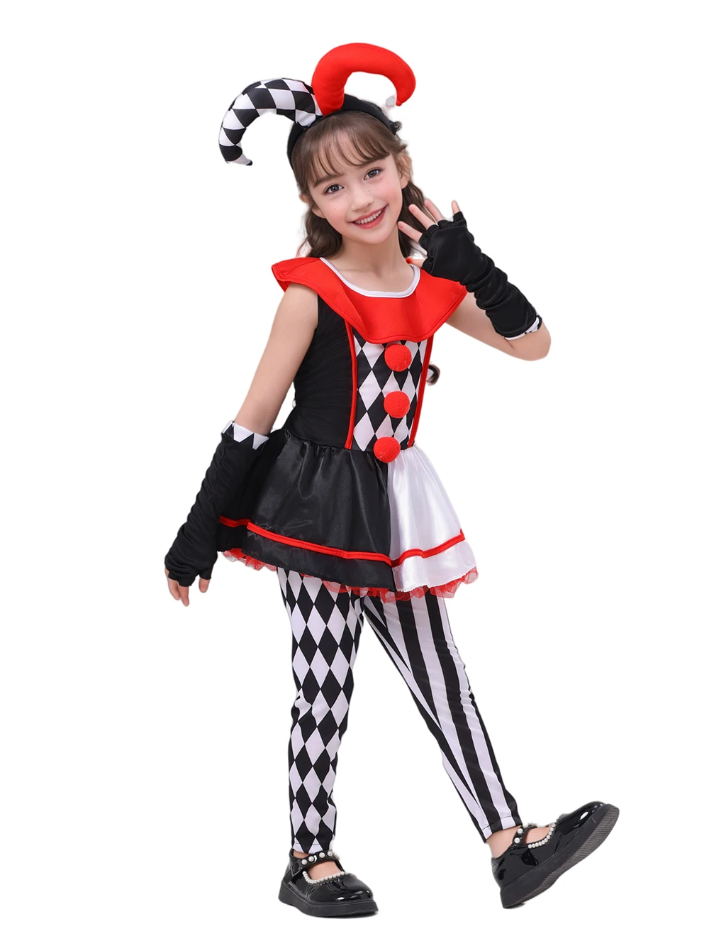 Children Halloween Fancy Clown Costume Girls' Role-playing Outfits Carnival Party Makeup Ball Dress-up Dance Performance Clothes
Children Halloween Fancy Clown Costume Girls' Role-playing Outfits Carnival Party Makeup Ball Dress-up Dance Performance Clothes