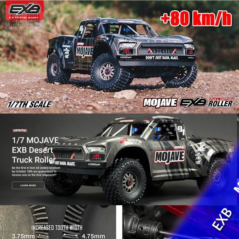 Arrma Mojave Exb 1 7Th Scale Full Option Electric Rc Remote Control Off Road Desert Short Course Truck For Adult Hobby
Arrma Mojave Exb 1 7Th Scale Full Option Electric Rc Remote Control Off Road Desert Short Course Truck For Adult Hobby