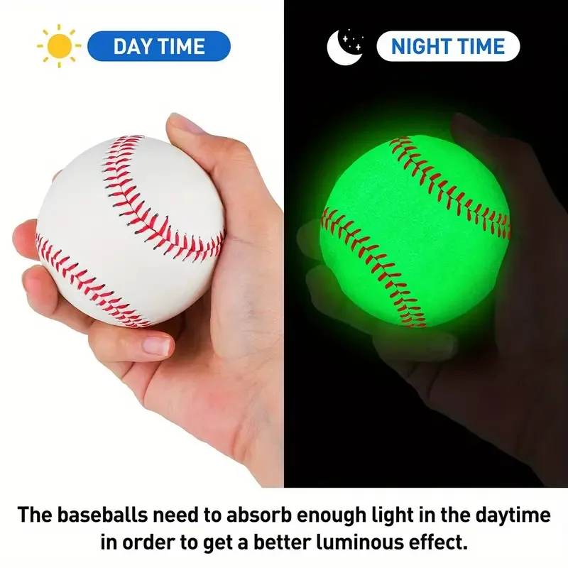 Luminous baseball and softball, glowing PVC baseball softball, soft and hard type for student training, matches and practice
Luminous baseball and softball, glowing PVC baseball softball, soft and hard type for student training, matches and practice