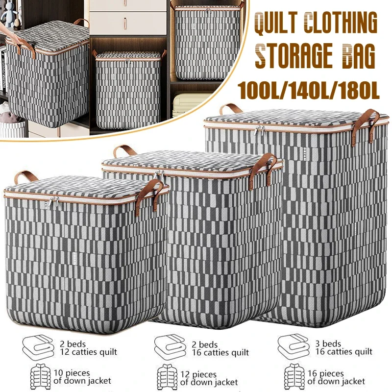 Dustproof Quilt Clothing Storage Bag with Handle and Lid Large Capacity Non-woven Bag House-moving Travel Storage Organization
Dustproof Quilt Clothing Storage Bag with Handle and Lid Large Capacity Non-woven Bag House-moving Travel Storage Organization