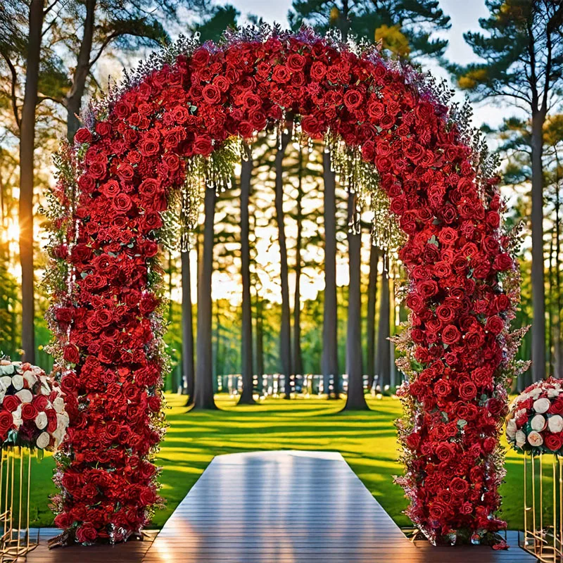 240CM Pure Rose Arch Red Series Wedding Background Decoration Flower Rows U-shaped Decorative Artificial Flowers
240CM Pure Rose Arch Red Series Wedding Background Decoration Flower Rows U-shaped Decorative Artificial Flowers