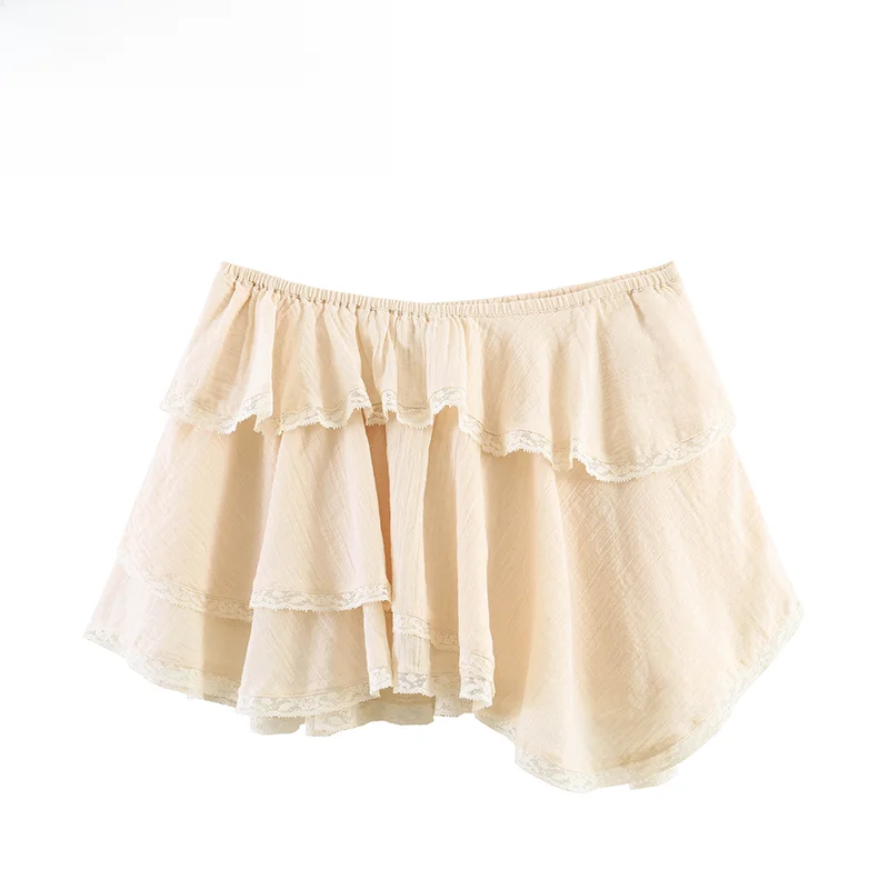 Spring New ZR Women's Lace Layered Decoration Skirt Casual Style French Style Polyester Fabric Midi Skirt for Ladies
Spring New ZR Women's Lace Layered Decoration Skirt Casual Style French Style Polyester Fabric Midi Skirt for Ladies