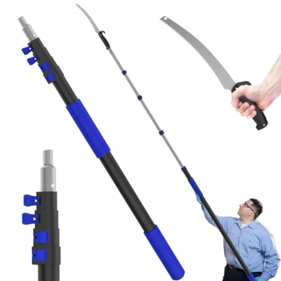 Tree trimming pole saw for yard/garden use, aluminum telescoping pole 5-20FT,black/silver, 26FT max reach with detachable 19 3X
Tree trimming pole saw for yard/garden use, aluminum telescoping pole 5-20FT,black/silver, 26FT max reach with detachable 19 3X