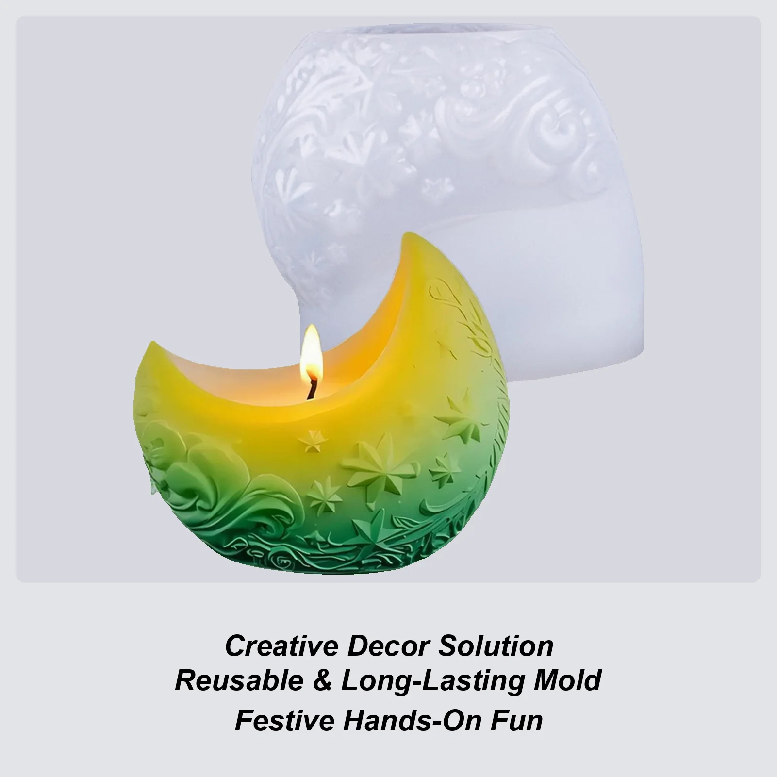 Silicone Moon Mold Reusable Aesthetic Non-Stick Jewelry Tray Candle Holder Mold For Concrete Epoxy Resin Cement Plaster
Silicone Moon Mold Reusable Aesthetic Non-Stick Jewelry Tray Candle Holder Mold For Concrete Epoxy Resin Cement Plaster