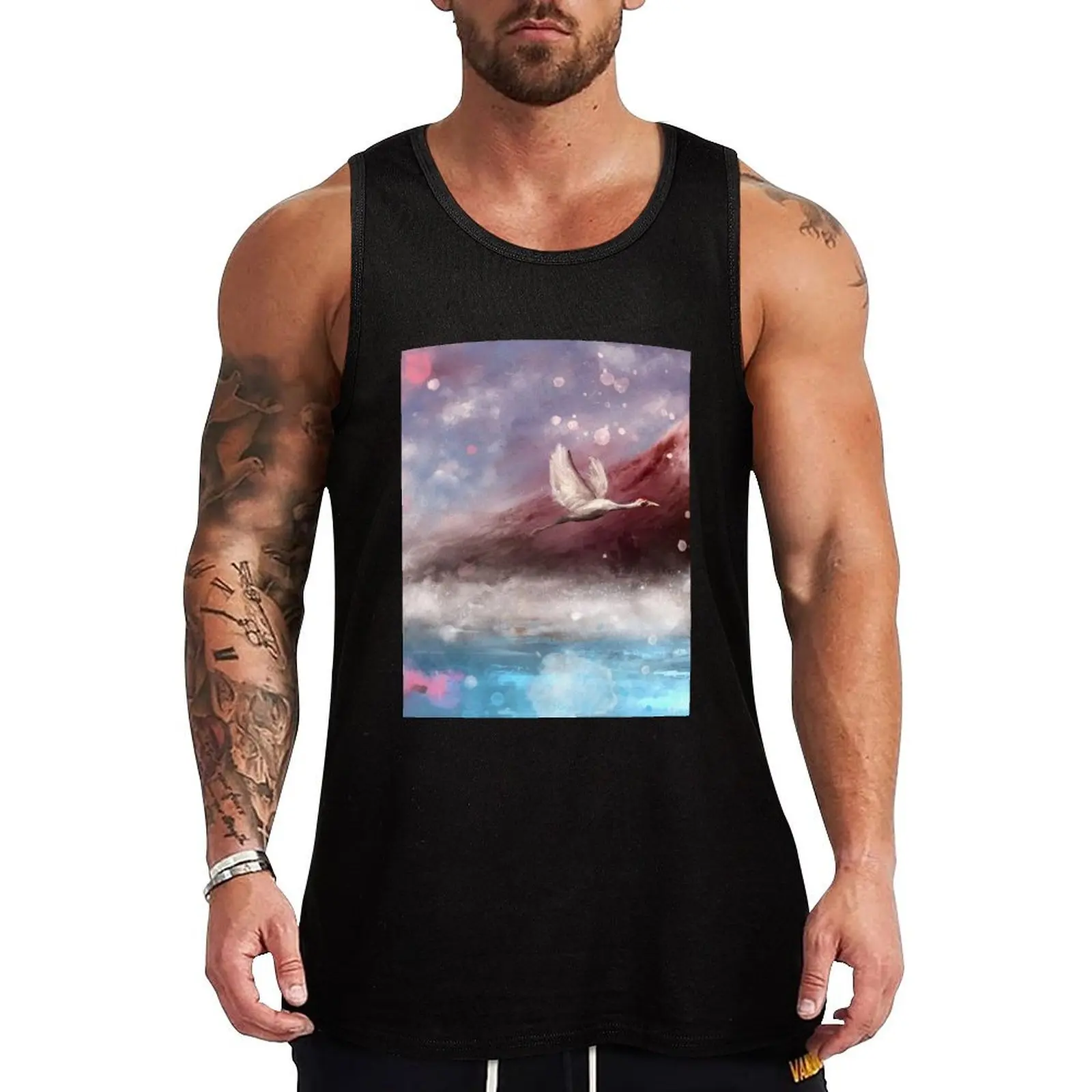 A Dreamy Painting of Mount Fuji, with Pink Cherry Blossom and a Crane Flying Tank Top Classic Fit Undershirt Everyday Wear
A Dreamy Painting of Mount Fuji, with Pink Cherry Blossom and a Crane Flying Tank Top Classic Fit Undershirt Everyday Wear