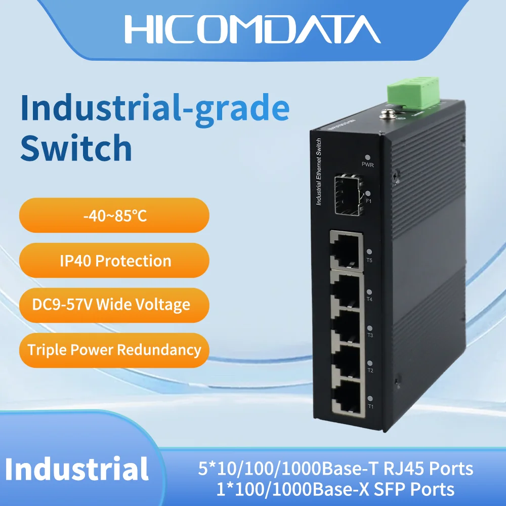 DIN Rail 1G5E Port Gigabit Ethernet Switch, SC 20KM Single Mode Fiber,Industrial Network Switch for CCTV IP Camera System
DIN Rail 1G5E Port Gigabit Ethernet Switch, SC 20KM Single Mode Fiber,Industrial Network Switch for CCTV IP Camera System