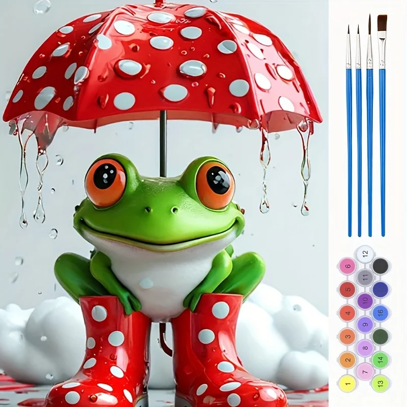 1pc, Unframed, Frog Under the Umbrella Adult Paint-by-Number Kit, DIY Oil Painting Set, Restaurant Living Room Bedroom Home Wa
1pc, Unframed, Frog Under the Umbrella Adult Paint-by-Number Kit, DIY Oil Painting Set, Restaurant Living Room Bedroom Home Wa