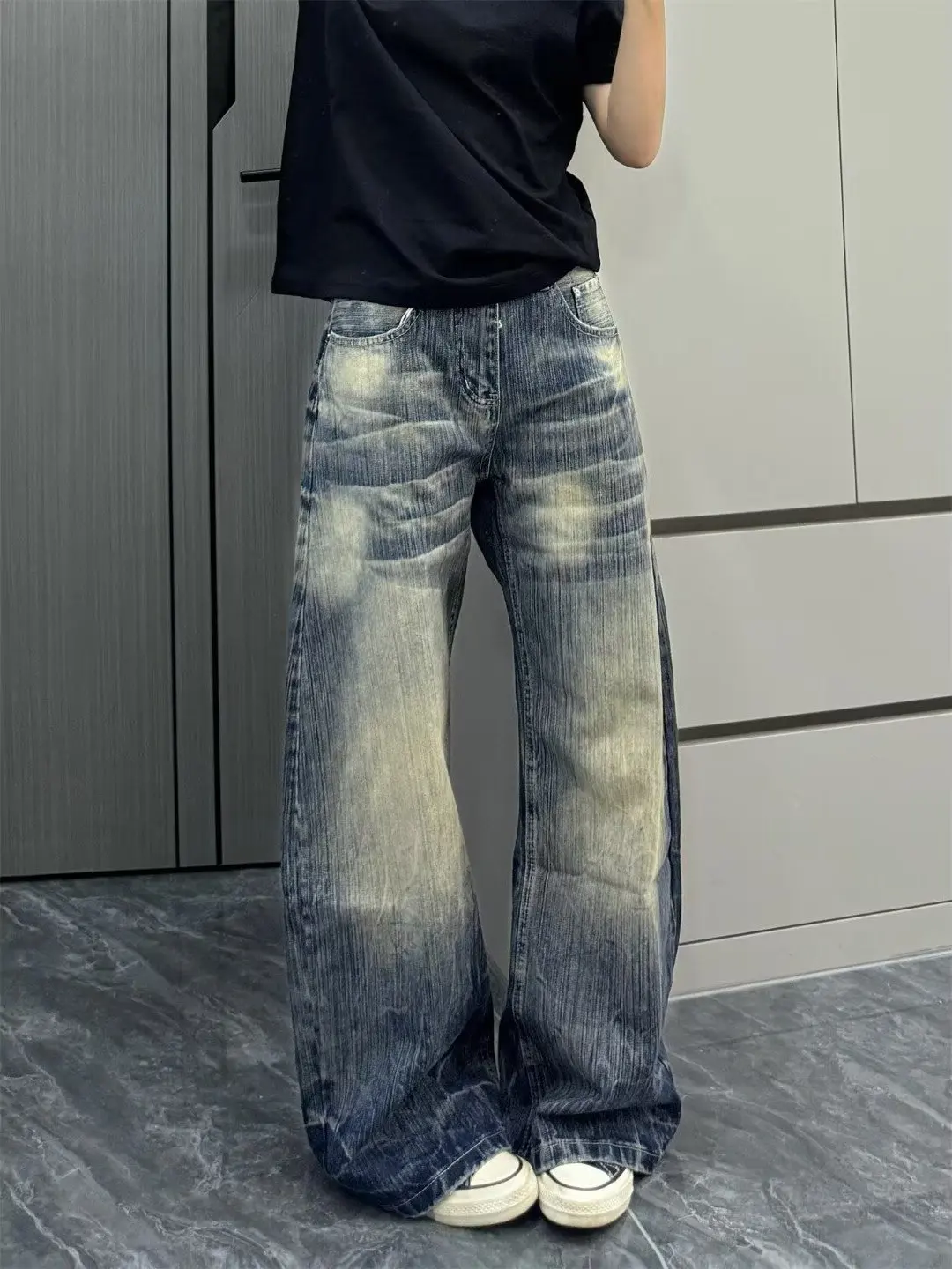 Retro American Waed Bamboo Fiber Wide Leg Jeans Men's Baggy Knife Denim Pants Casual High Waist Cotton Polyester Blend
Retro American Waed Bamboo Fiber Wide Leg Jeans Men's Baggy Knife Denim Pants Casual High Waist Cotton Polyester Blend
