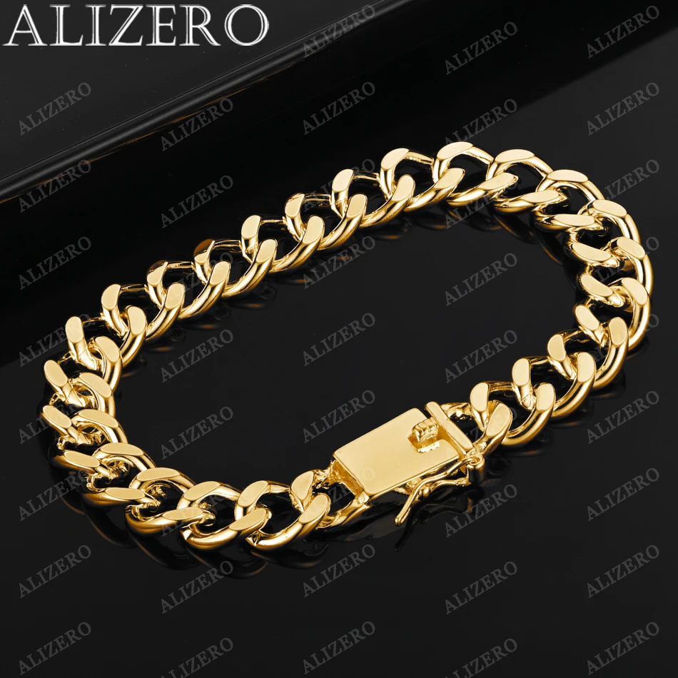ALIZERO 925 Sterling Silver 18K Gold Plated Square Buckle 10mm Chain Bracelet for Men Women Fashion Accessories Charm Jewelry
ALIZERO 925 Sterling Silver 18K Gold Plated Square Buckle 10mm Chain Bracelet for Men Women Fashion Accessories Charm Jewelry
