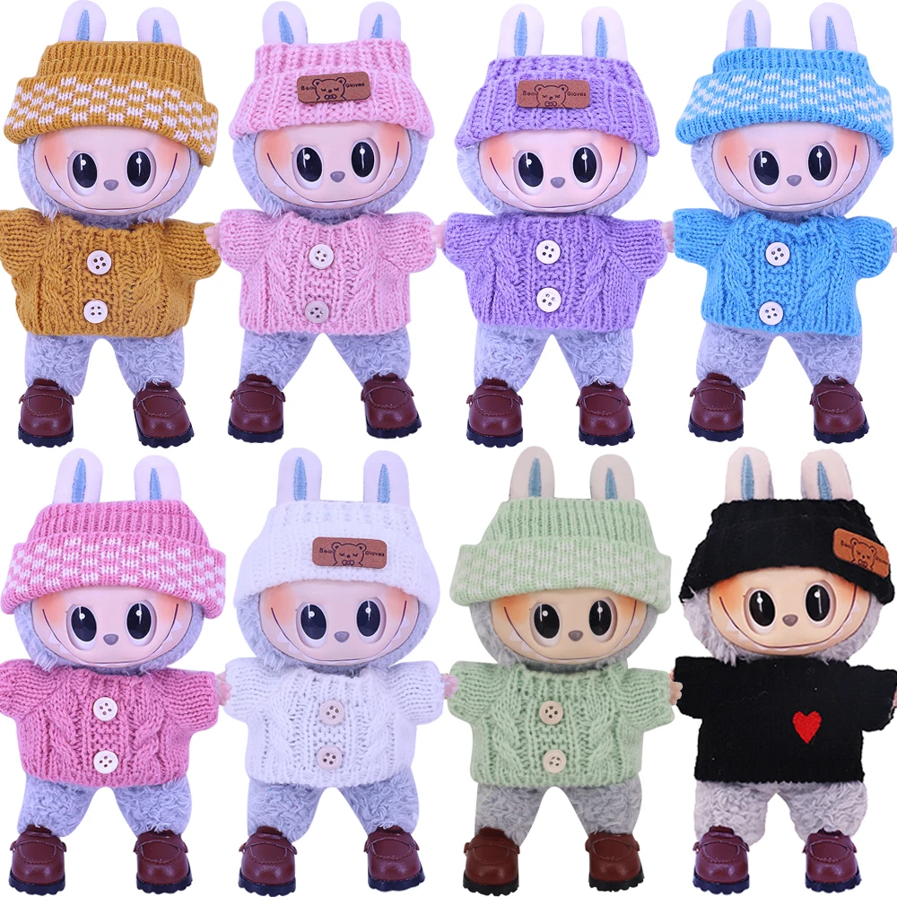Doll Sweater+Woolen Hat For labubu 17cm Plush Doll Clothes Accessories Girl‘s Toys Birthday And Christmas Gift
Doll Sweater+Woolen Hat For labubu 17cm Plush Doll Clothes Accessories Girl‘s Toys Birthday And Christmas Gift