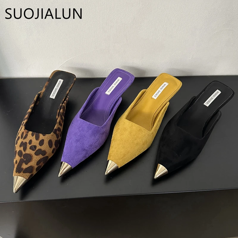SUOJIALUN 2024 Autumn Women Slipper Fashion Pointed Toe Shallow Slip On Mules Shoes Square Med Heel Outdoor Dress Slides Shoes
SUOJIALUN 2024 Autumn Women Slipper Fashion Pointed Toe Shallow Slip On Mules Shoes Square Med Heel Outdoor Dress Slides Shoes