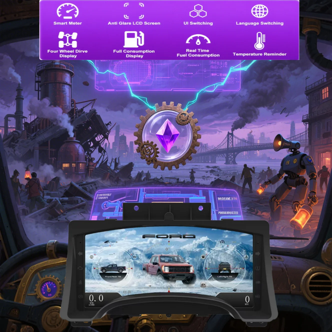 13,1-дюймовый ЖК-цифровой приборной панели для Ford F150 2009-2012-2014, приборная панель автомобиля, кабина, спидометр, одометр, система Linux
13,1-дюймовый ЖК-цифровой приборной панели для Ford F150 2009-2012-2014, приборная панель автомобиля, кабина, спидометр, одометр, система Linux