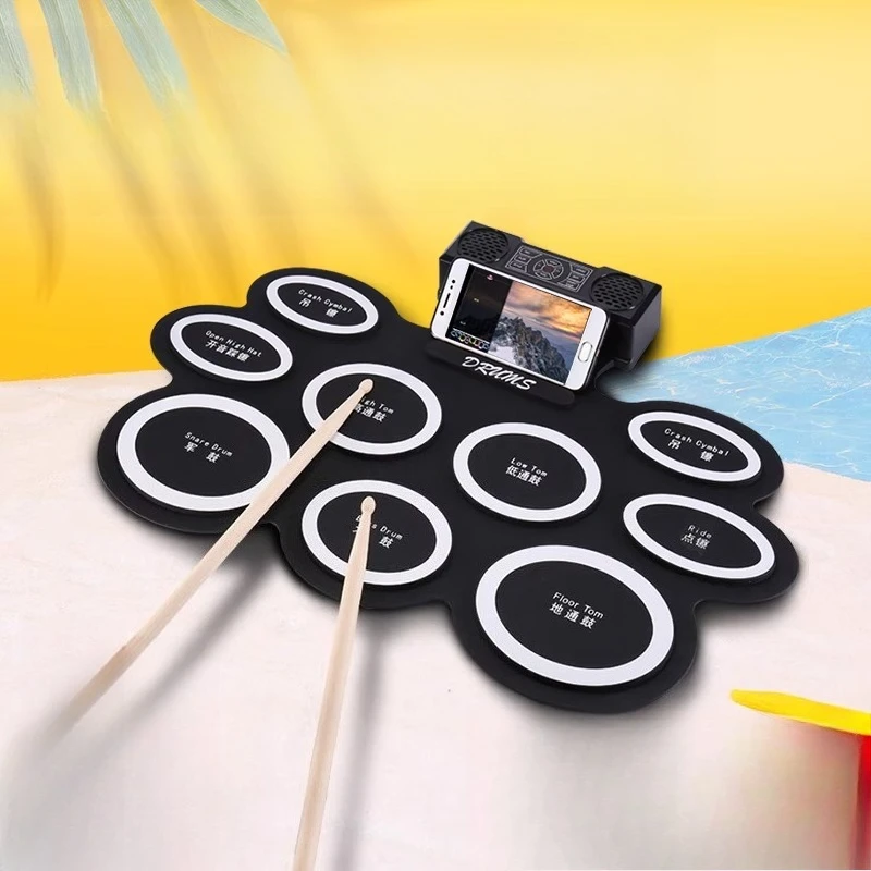 Portable folding hand roll electronic drum kit jazz drum beginner outdoor dd entry home children's musical
Portable folding hand roll electronic drum kit jazz drum beginner outdoor dd entry home children's musical