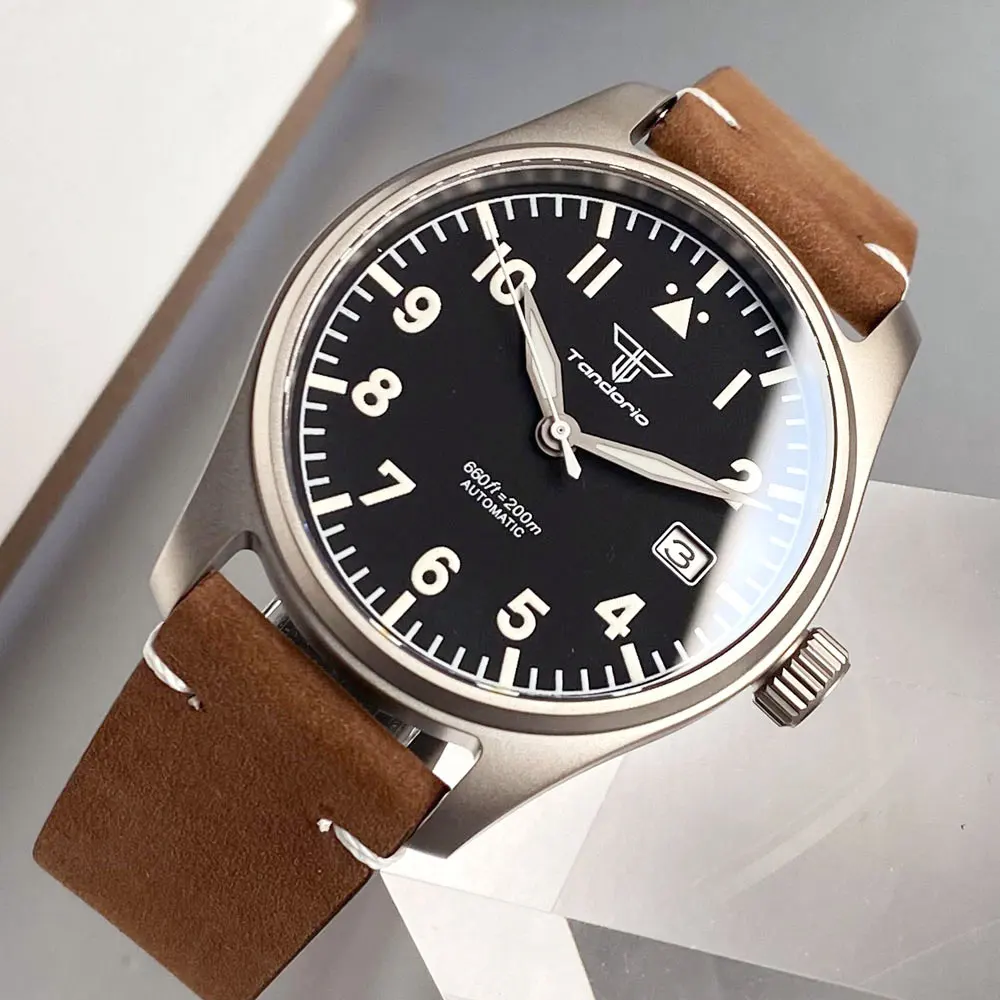 high-quality Titanium case Hand Pilot Mechanical Watch Men 20bar Waterproof Dive NH35AA Wristwatch Nologo
high-quality Titanium case Hand Pilot Mechanical Watch Men 20bar Waterproof Dive NH35AA Wristwatch Nologo
