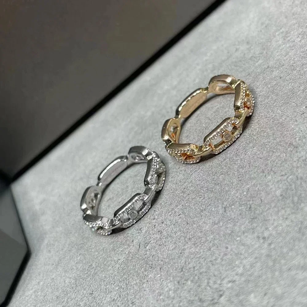 French luxury brand jewelry 925 Silver Move series all zircon ring is a fashionable and versatile wedding diamond ring for women
French luxury brand jewelry 925 Silver Move series all zircon ring is a fashionable and versatile wedding diamond ring for women