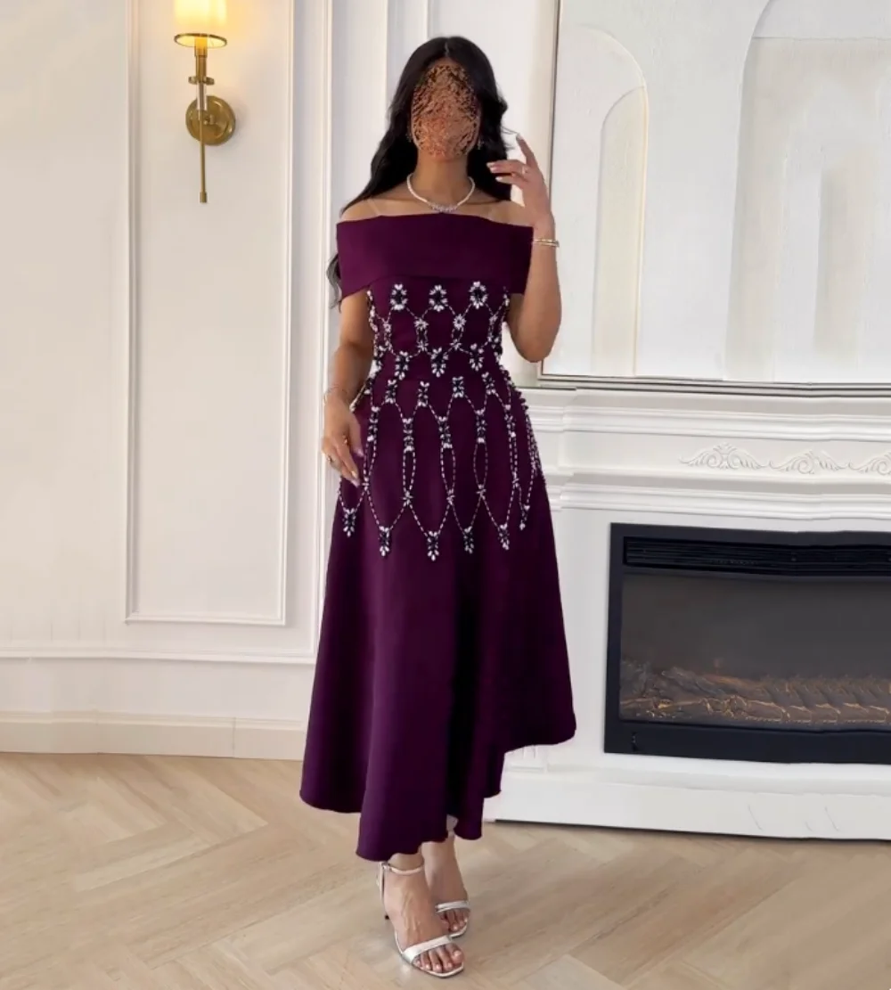 Customized Off-the-shoulder Evening Dress Glitter Beading A-line Homecoming Midi Dresses Elegant Party Wedding High Quality
Customized Off-the-shoulder Evening Dress Glitter Beading A-line Homecoming Midi Dresses Elegant Party Wedding High Quality