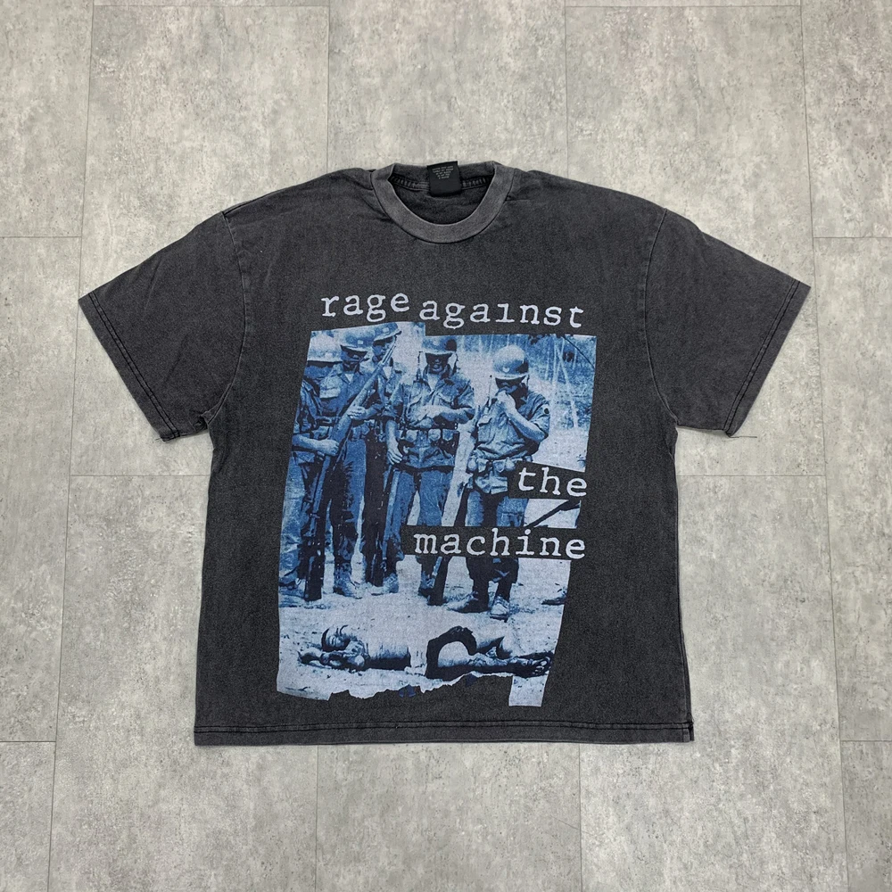 Yao Fashion Streetwear Punk Rock Roll Brand Casual Vintage Washed Old Loose Oversize Retro 100% Cotton T Shirt For Men Unisex
Yao Fashion Streetwear Punk Rock Roll Brand Casual Vintage Washed Old Loose Oversize Retro 100% Cotton T Shirt For Men Unisex
