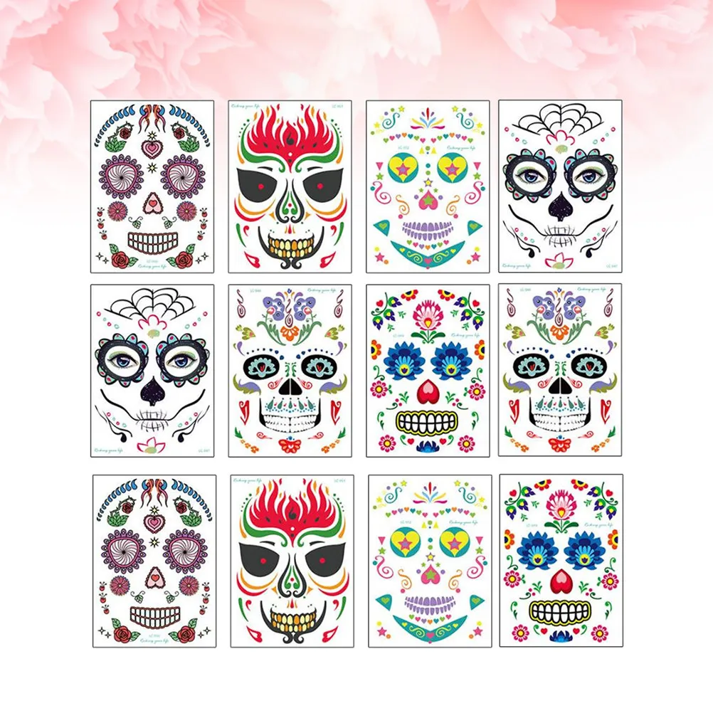 12 Sheets Face Stickers Halloween for Crafts Facial Decals Blood Eye Makeup Tattoos Costume
12 Sheets Face Stickers Halloween for Crafts Facial Decals Blood Eye Makeup Tattoos Costume