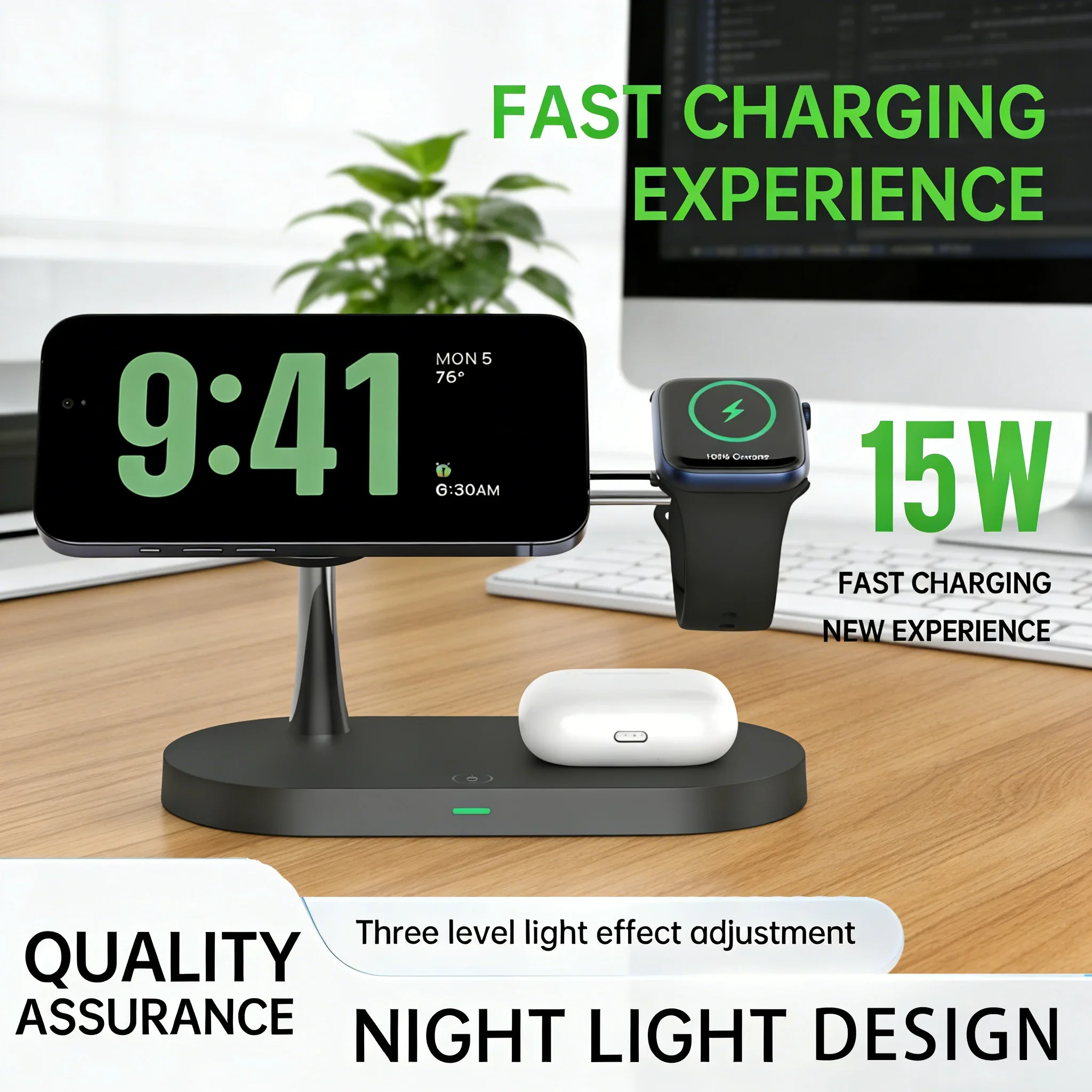 Беспроводное зарядное устройство 3 в 1 для IPhone 17 16 15 14 PRO MAX для Apple Watch Series 10 9 8-1 Подставка для зарядной станции Airpods Pro
Беспроводное зарядное устройство 3 в 1 для IPhone 17 16 15 14 PRO MAX для Apple Watch Series 10 9 8-1 Подставка для зарядной станции Airpods Pro