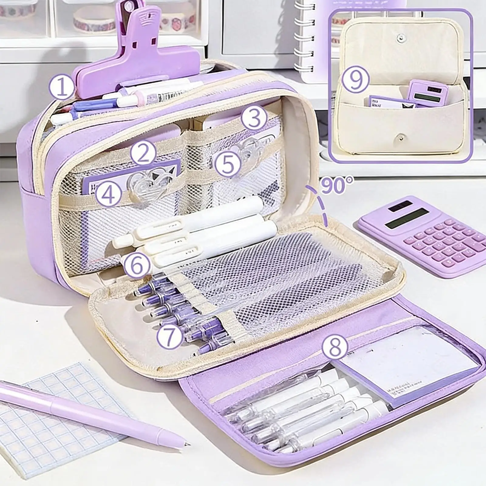 Пенал для карандашей с принадлежностями, вместительный органайзер для канцелярии, милый пенал с принадлежностями для девочек и мальчиков, для офиса и путешествий
Пенал для карандашей с принадлежностями, вместительный органайзер для канцелярии, милый пенал с принадлежностями для девочек и мальчиков, для офиса и путешествий