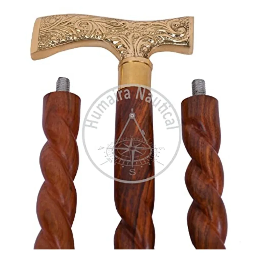 Walking Stick Men Derby Canes and Wooden Walking Stick for Men and Women 36" Brown Ebony Brass T Shape Handle in Golden Tone Na
Walking Stick Men Derby Canes and Wooden Walking Stick for Men and Women 36" Brown Ebony Brass T Shape Handle in Golden Tone Na