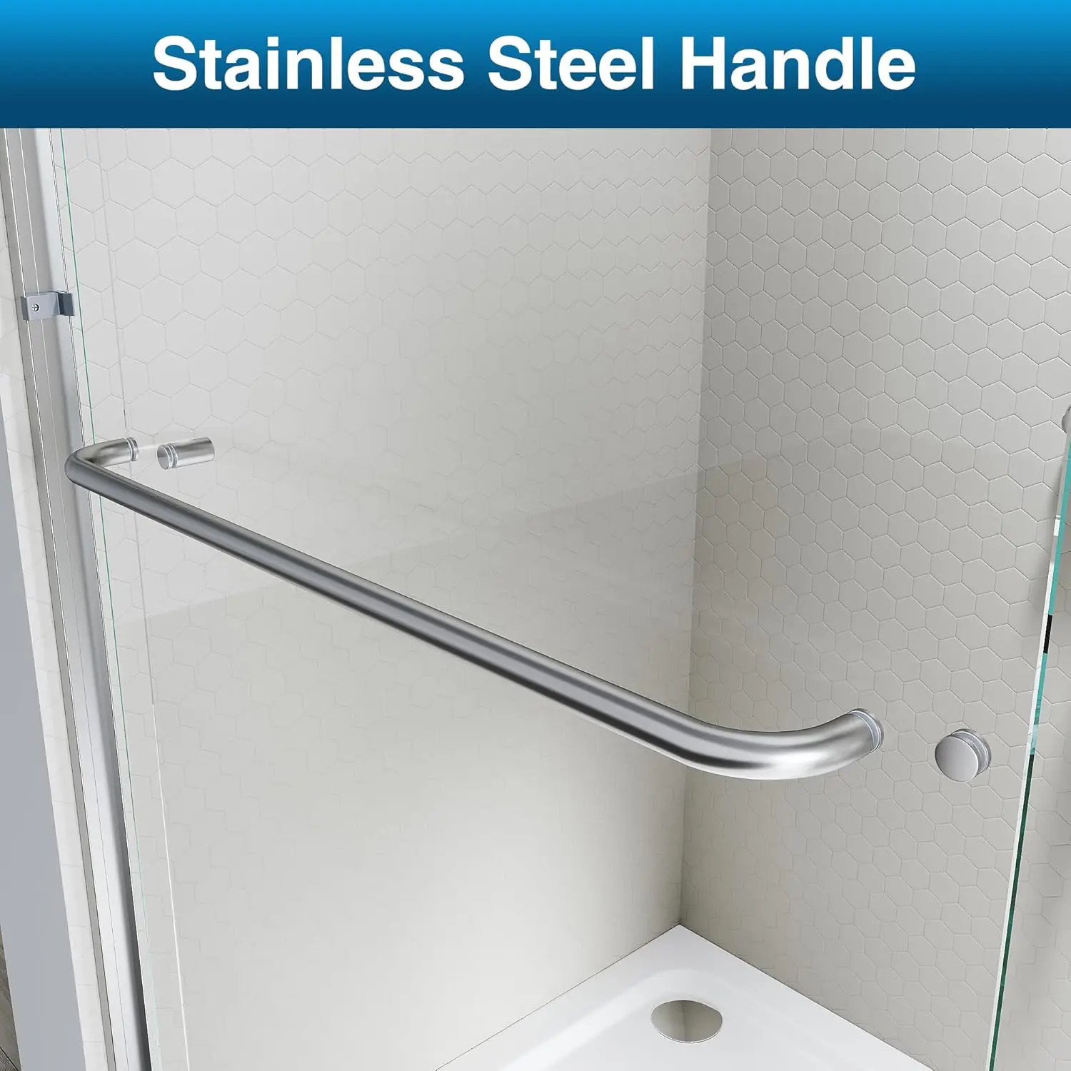 Shower Door 48" W x 76" H, Double Sliding Shower Door with 1/4" (6mm) Tempered Glass, Semi-Frameless Bypass Bathroom Door, Easy
Shower Door 48" W x 76" H, Double Sliding Shower Door with 1/4" (6mm) Tempered Glass, Semi-Frameless Bypass Bathroom Door, Easy