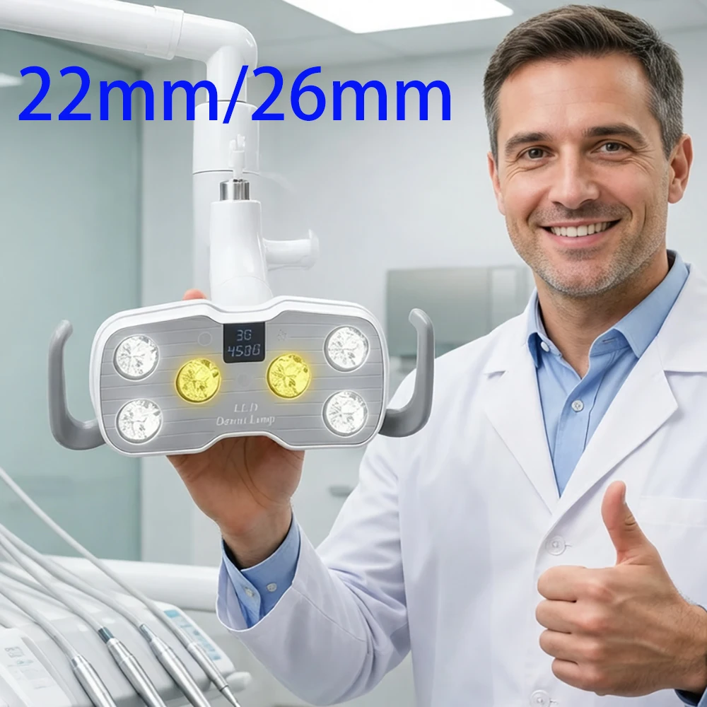 Dental LED Oral Lamp with LCD Display, 8-Level Adjustable Brightness & Color Temperature, Infrared Sensor Switch, Shadowless Col
Dental LED Oral Lamp with LCD Display, 8-Level Adjustable Brightness & Color Temperature, Infrared Sensor Switch, Shadowless Col