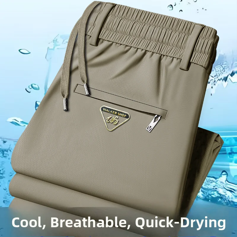Men's Loose Work Pants Ice Silk Qui Dry Breathable Casual Trousers for Office And Construction Site Comfortable Summer Pants
Men's Loose Work Pants Ice Silk Qui Dry Breathable Casual Trousers for Office And Construction Site Comfortable Summer Pants