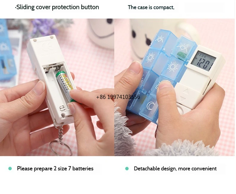 Умная коробка для таблеток, коробка для таблеток с таймером напоминания. Новейшая цифровая коробка для таблеток с завода-посредством, 7 дней, на 2023 год.
Умная коробка для таблеток, коробка для таблеток с таймером напоминания. Новейшая цифровая коробка для таблеток с завода-посредством, 7 дней, на 2023 год.