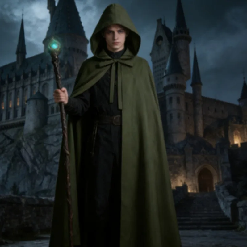 Fantasy Medieval Hooded Robe Wizard Cloak Halloween Cosplay Costume
Fantasy Medieval Hooded Robe Wizard Cloak Halloween Cosplay Costume