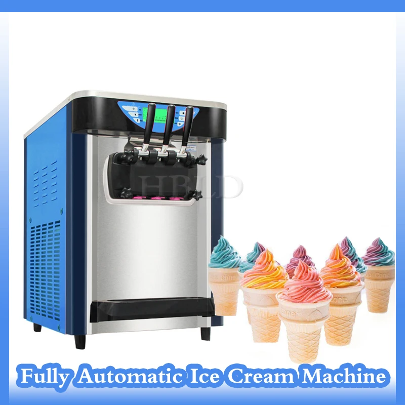 Three Flavors Ice Cream Machine, Small Stainless Steel Frozen Yogurt Machine 110V/220V
Three Flavors Ice Cream Machine, Small Stainless Steel Frozen Yogurt Machine 110V/220V