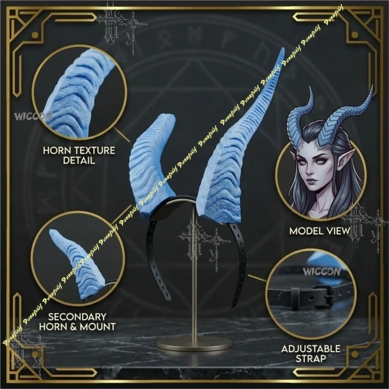 Carnival Party Costume Props Black Demon Horn Headpiece Cosplay Women Gothic Devils Sexy Animal Ox Horns Headwear Halloween
Carnival Party Costume Props Black Demon Horn Headpiece Cosplay Women Gothic Devils Sexy Animal Ox Horns Headwear Halloween