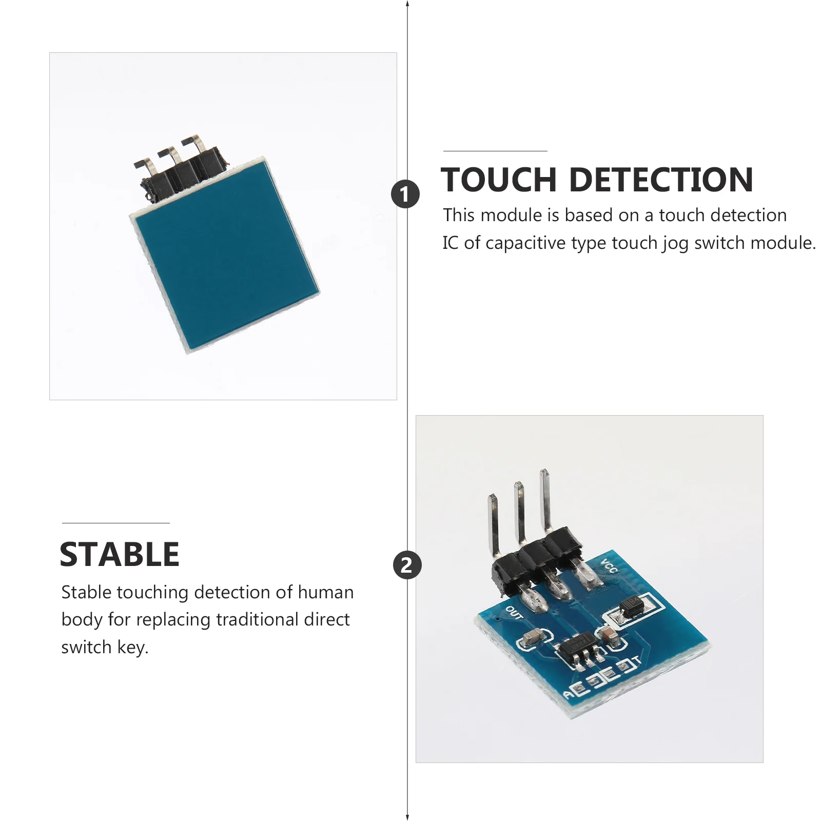 5Pcs Touch Switch Module Capacitive Sensor Board for Microcontroller Projects Self-Locking Single Channel Button Hidden
5Pcs Touch Switch Module Capacitive Sensor Board for Microcontroller Projects Self-Locking Single Channel Button Hidden