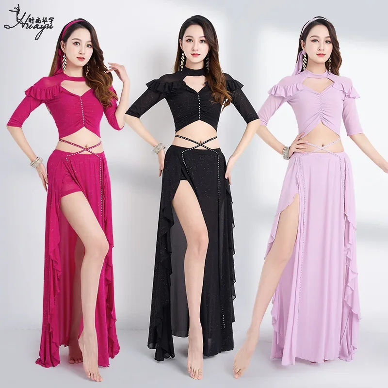 New Oriental dance belly dance costume performance suit dance class uniform French court style practice suit group uniform
New Oriental dance belly dance costume performance suit dance class uniform French court style practice suit group uniform